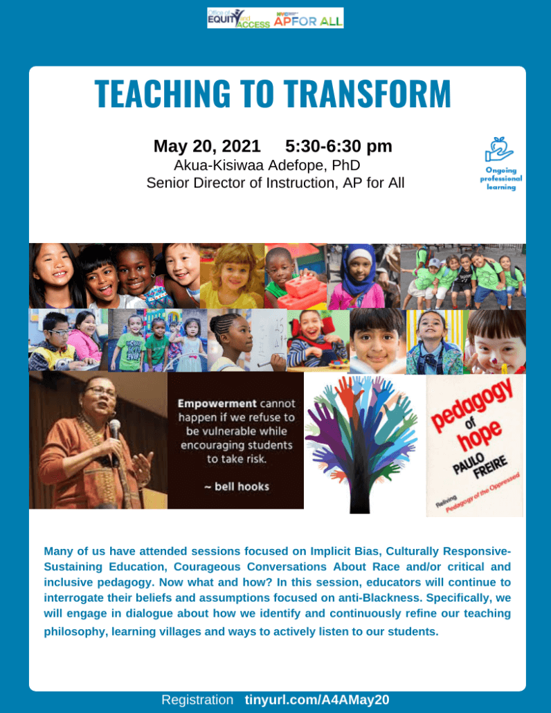 Flyer Teaching for Transforming, Part 1-May 20, 2021